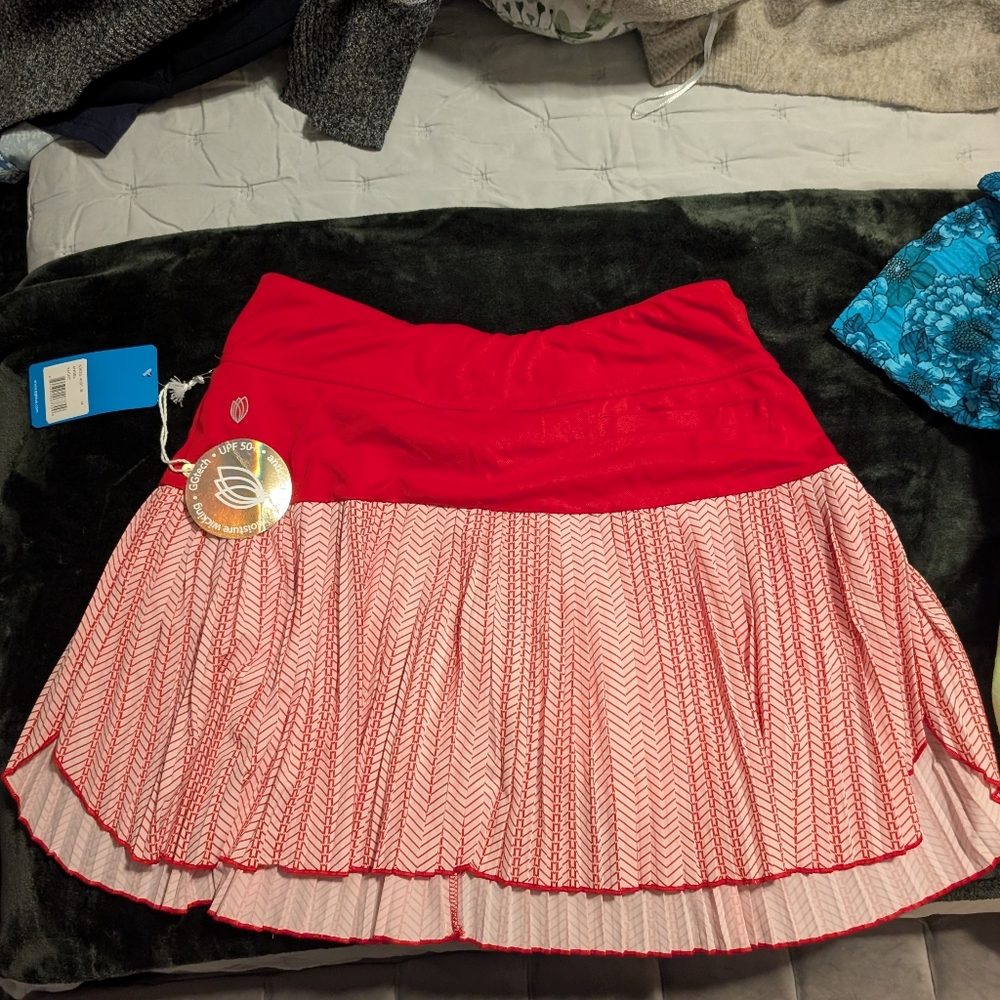 Red and White Women's Skirt NWT